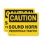 Signmission No Pedestrian Traffic OSHA Caution Sign, Vinyl Decal, 10in W x 7in L, 2PK OS-2PACK-CL-D-710-L-19981 - alternate 1